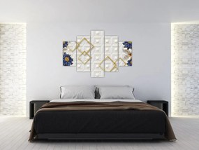 Obraz - Diamantové kvety (150x105 cm)