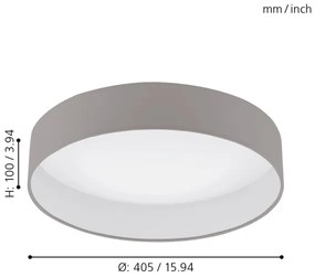 Eglo 96539 - LED Stmievateľné stropné svietidlo PALOMARO 1 1xLED/18W/230V