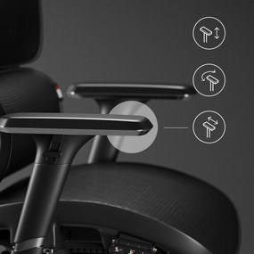 Kancelárska ergonomická stolička Diablo V-Commander, Čierno-Čierny