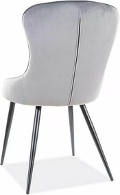 SI Lotosová zamatová stolička sivý