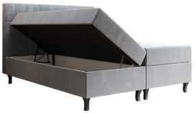 Manželská posteľ Boxspring 160 cm Lumba Comfort (tmavosivá) (s matracom a úložným priestorom). Vlastná spoľahlivá doprava až k Vám domov. 1056104