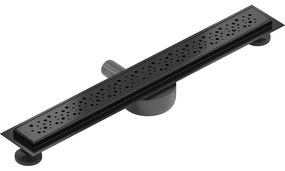 Mexen Flat 360°, nerezový sprchový žľab vzor M12 60 cm, čierna matná, 1721060-40