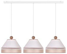 Duolla - Luster na lanku AVIGNON 3xE27/15W/230V biela/béžová