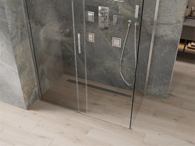 Mexen OMEGA sprchovací kút 160x70cm, 8mm sklo, chrómový profil-číre sklo, 825-160-070-01-00