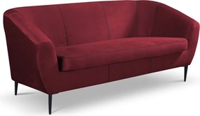 Trojmiestna pohovka Olivio, červená zamatová látka