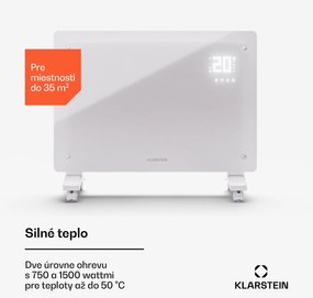 Klarstein Bornholm Smart 1500, konvekčné vykurovacie teleso, 1500W, WiFi, LED, IP24