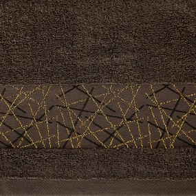 BAVLNENÝ UTERÁK NIKA SADA 6KS 50X90 CM HNEDÁ