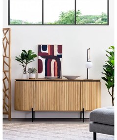 Nízka komoda z mangového dreva v prírodnej farbe 170x80 cm Licia – Kave Home