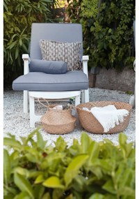 Svetlý úložný košík z morskej trávy Compactor, ⌀ 27 cm