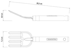 Tramontina Garden záhradná vidlička kovová 28,5cm