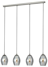 Eglo 39566 - Luster na lanku ESTANYS 4xE27/60W/230V dymová