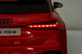 LEAN CARS Audi RS6 Batéria Vozidlo BRD-2118 Červená