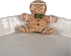 Biela keramická misa Perníček Gingerbread - Ø 23*3*7 cm