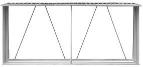 Záhradná kôlňa na drevo galvanizovaná oceľ 330x84x152 cm antracitová