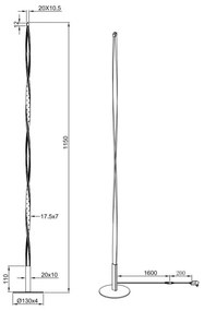 Reality - LED Stmievateľná stojacia lampa SPIN LED/10,5W/230V