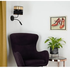 Brilagi - Nástenná lampa ROYAL 1xE27/15W/230V + 1xG9/3W čierna/zlatá