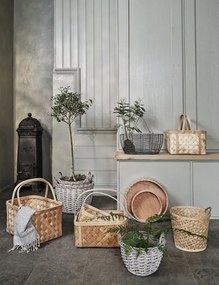 Strömshaga Drôtený košík Oval Zinc Medium