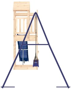 Vonkajšia súprava na hranie masívna borovica