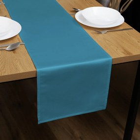 Biante Saténový behúň na stôl polyesterový Satén LUX-033 Petrolejovo modrý 20x140 cm