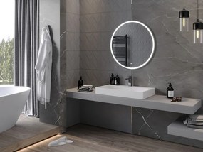 Mexen Gobi, LED okrúhle kúpeľňové zrkadlo s podsvietením 80 cm, 6000K, ochrana proti zahmlievaniu, 9801-080-080-611-00