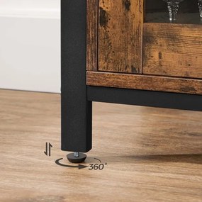 Komoda FIRA hnedá/čierna