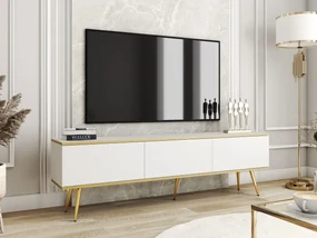TV skrinka Onasewo I (biela + zlatá) . Vlastná spoľahlivá doprava až k Vám domov. 1106246