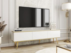 TV skrinka Onasewo I (biela + zlatá) . Vlastná spoľahlivá doprava až k Vám domov. 1106246