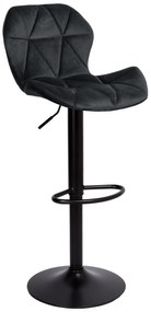 Barová stolička Gordon Black čierna Velvet