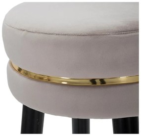 Svetlosivá čalúnená barová stolička (výška sedadla 74 cm) Paris – Mauro Ferretti