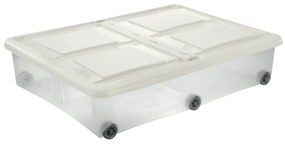 Tontarelli Úložný box s vekom Stockbox 61 l, transparentná/biela
