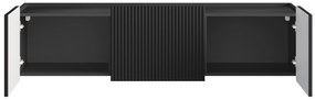 Závesný TV stolík Malmi 150 cm - čierny mat / čierna