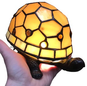 Detská lampa Tiffany KORYTNAČKA Yellow 21*14 cm