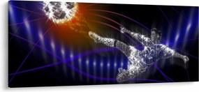 Obraz futbalistu v skoku (120x50 cm)