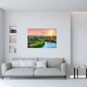 Obraz - Lesná horská krajina (90x60 cm)