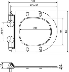 Mexen - WC sedátko SLIM DUROPLAST na wc misu LENA RICO SOFIA CARMEN (836) | soft-close, 39010100