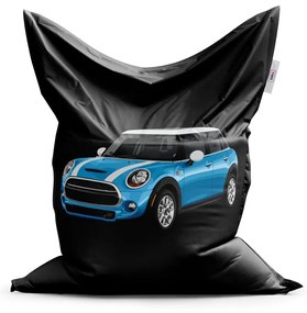 Sablio Sedací vak Mini sedan Čierne pozadie - 150x100 cm