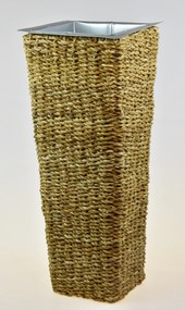 Hranatá váza prírodná Rozmery (cm): 30x30, v. 75