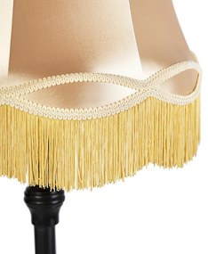 Stojacia lampa čierna s odtieňom Granny gold - Classico