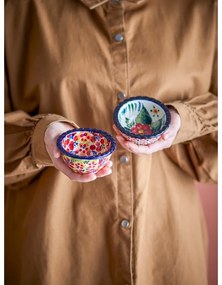 Červené servírovacie misky v súprave 2 ks z kameniny 95 ml Florist – Bloomingville