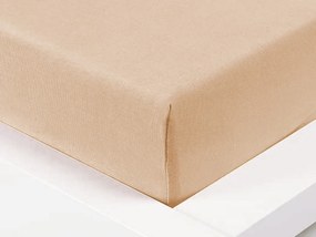 XPOSE® Jersey plachta Exclusive s lycrou - biela káva 90x200 cm
