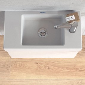 DURAVIT Vero Air umývadielko do nábytku s otvorom vpravo, bez prepadu, 500 x 250 mm, biela, s povrchom WonderGliss, 07245000081