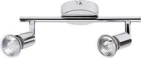 Rabalux Prisadené bodové svietidlo Norton Spot 2xGU10, max. 50W, IP20, chróm