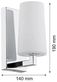 Argon 3358 - Nástenné svietidlo CAMELOT 1xE27/15W/230V lesklý chróm