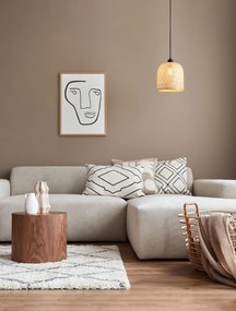 LED prírodno-čierny dizajnový luster Intra