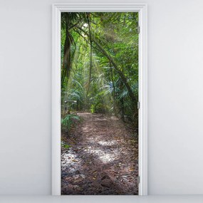 Fototapeta na dvere - Slnečné lúče v džungli (95x205cm)