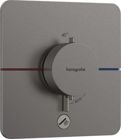 Hansgrohe ShowerSelect Comfort Q, termostat pod omietku pre 1 spotrebič a ďalší výtok, kartáčovaný čierny chróm, HAN-15589340