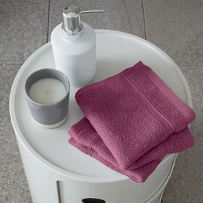 Tmavoružové froté bavlnené uteráky v súprave 2 ks 30x30 cm Zero Twist – Catherine Lansfield