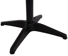 Záhradný stôl HWC-J95, hliník vzhľad dreva - čierna, teak hnedá