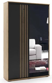 Skriňa Milo 150 čierna+craft zlatá