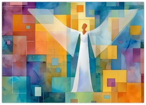 Obraz - Geometrický anjel (70x50 cm)